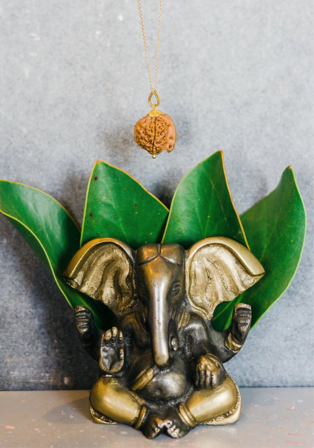 Ganesh 18k Gold Rudraksha Pendant | Clears ones Path
