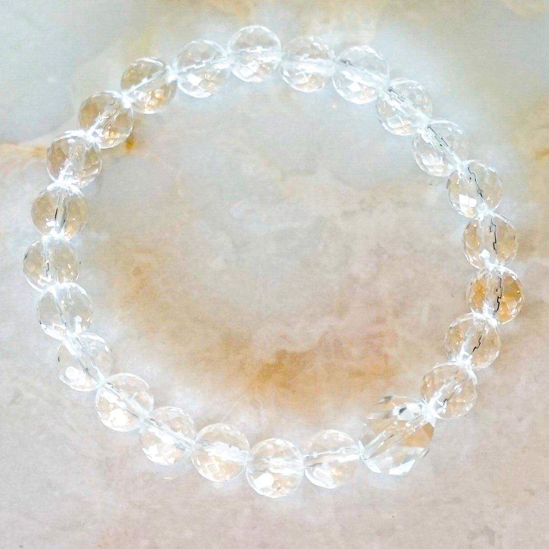 DEVYANI ‘Goddess’ Quartz Herkimer &#39;Light&#39; Bracelet