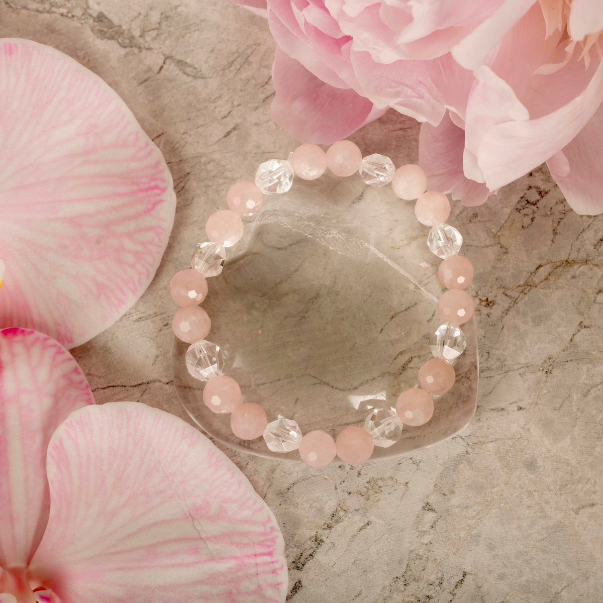 LOVE is Life | Faceted Rose &amp; Herkimer Diamonds.