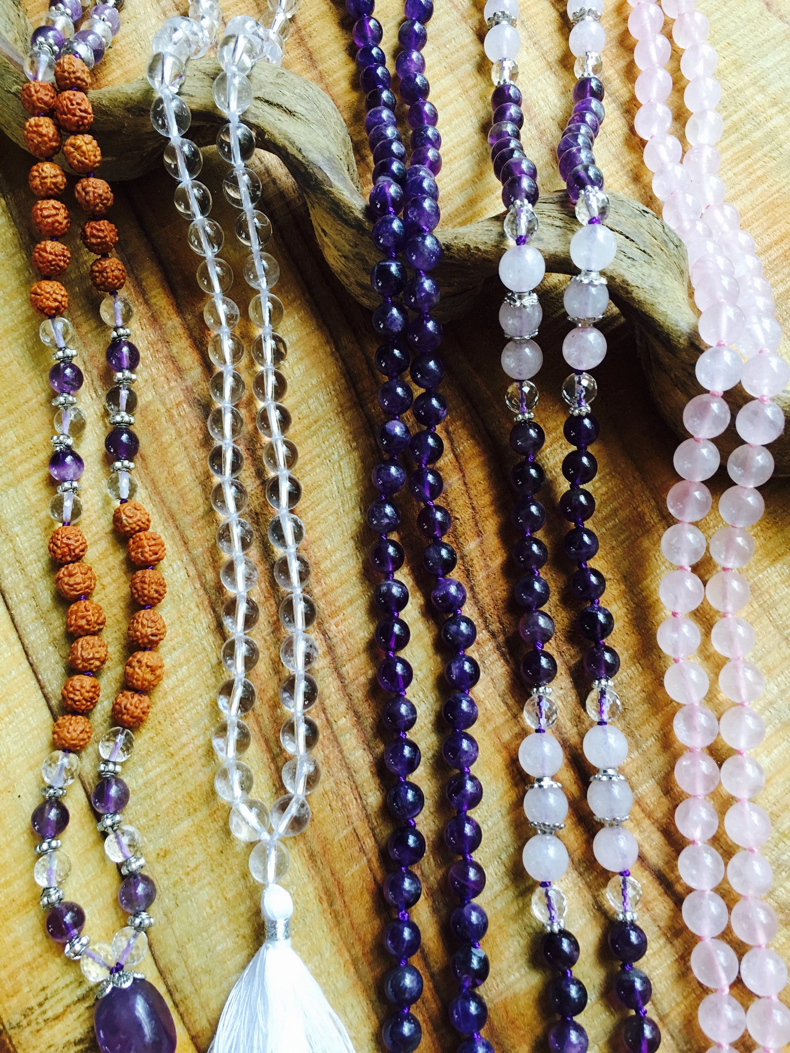 
          
            Sacred and Healing Gemstones - Blossoms of Earths Kingdom - Mala Beads
          
        