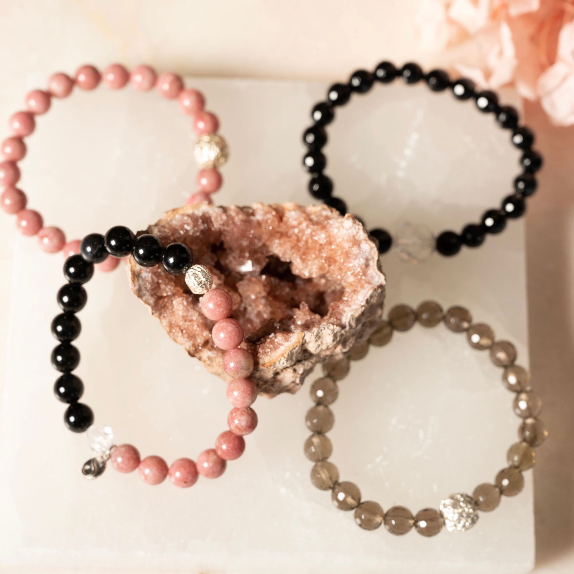 Crystal Mala Bead Bracelets