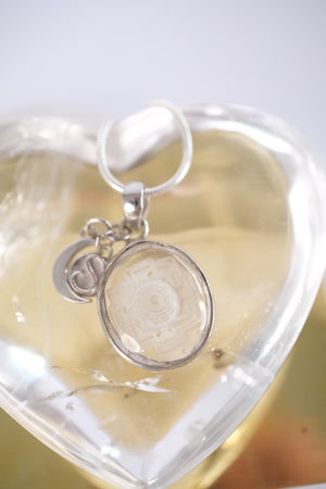 Sri Yantra Pendant 'Hand-carved in Himalayan Quartz' | 925 Sterling Silver