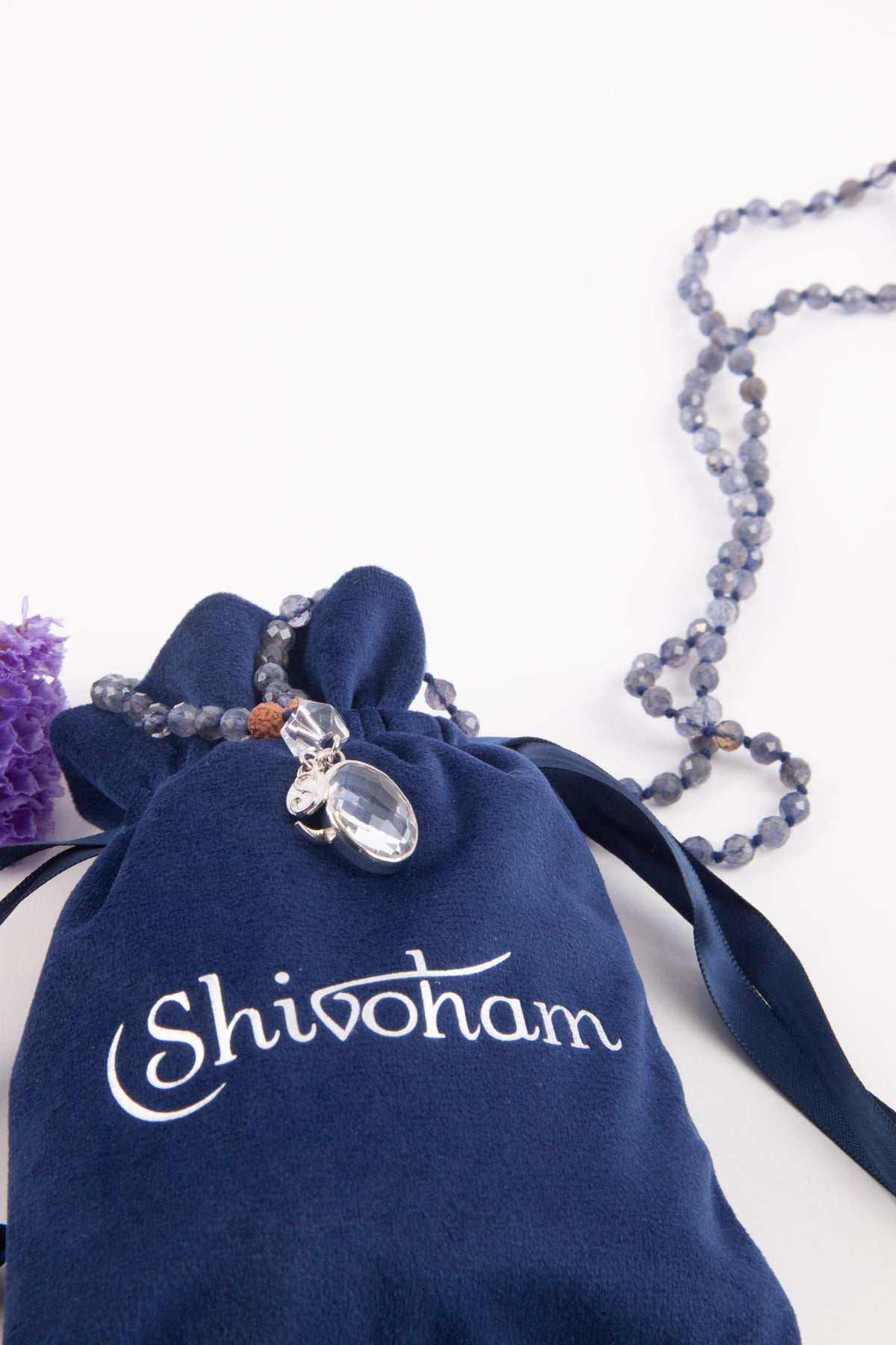 SHAMAN&#39;S Mala | Iolite, Himalayan Quartz, Herkimer, Rudraksha