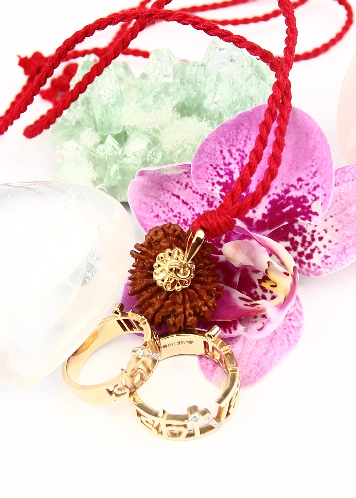 DEV MANI 14 Mukhi Collectors Nepal Rudraksha 18k Gold Pendant | Prosperity and all the God's Jewels