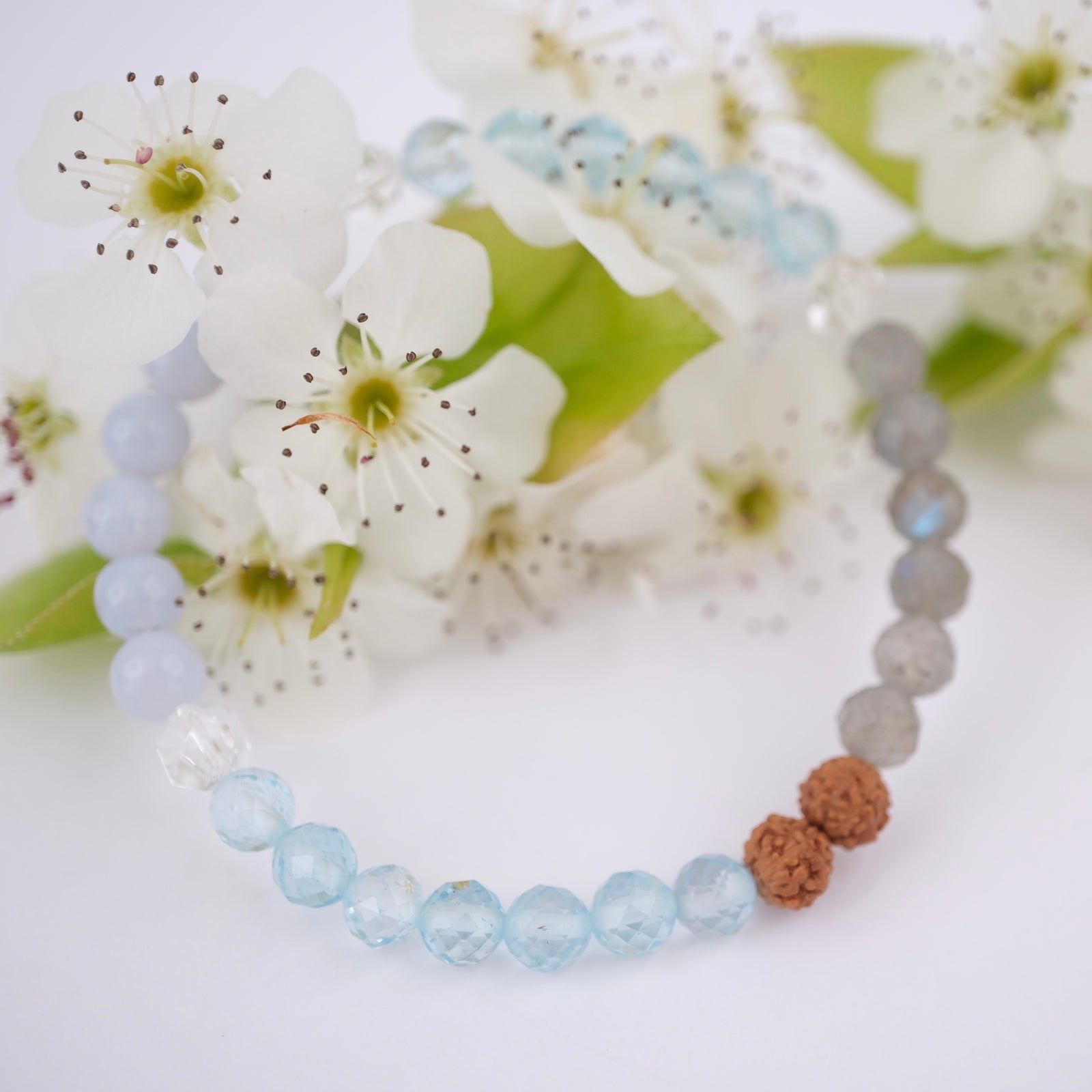 VISHUDDHI Expression Bracelet | Topaz, Blue Lace, Labradorite