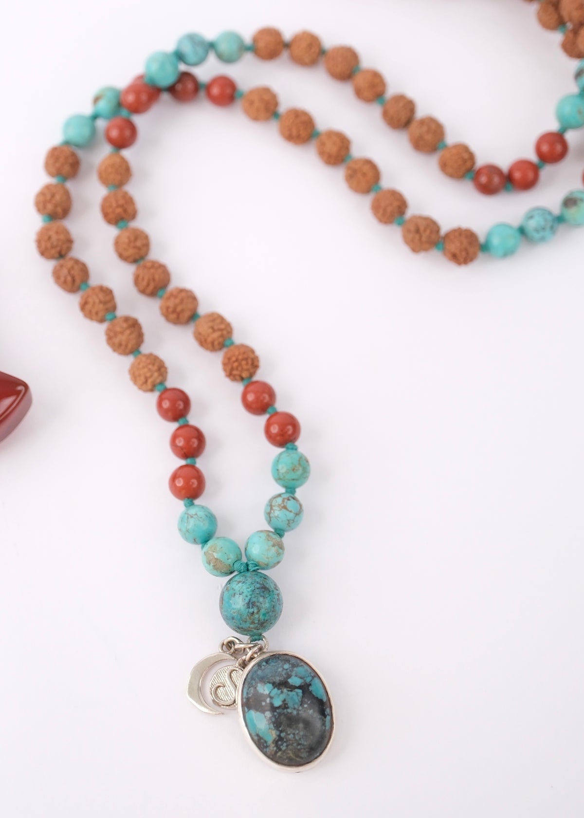 The TRIBAL Mala | Elders and Keepers of the Faith | Persian Turquoise, Red Jasper, Rudraksha