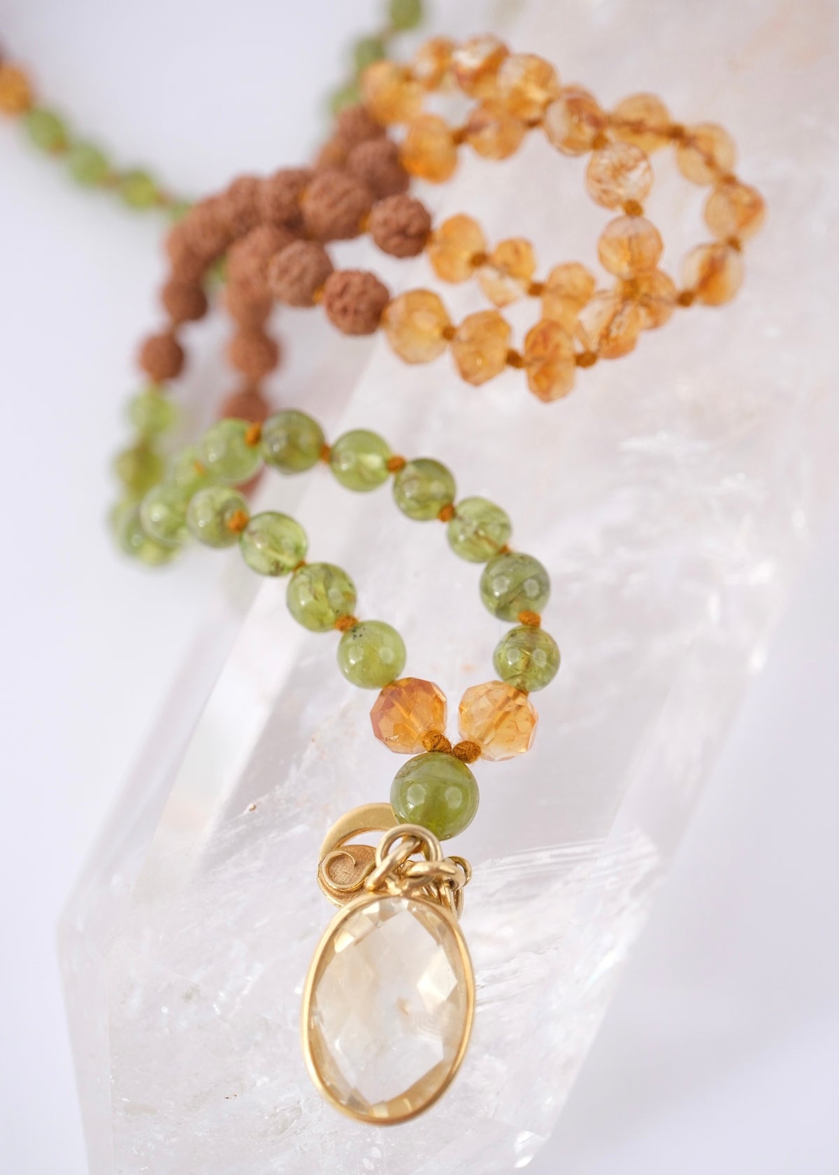 CELESTIAL ABUNDANCE Through Love | Peridot, Citrine, Rudraksha