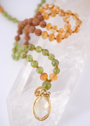CELESTIAL ABUNDANCE Through Love | Peridot, Citrine, Rudraksha