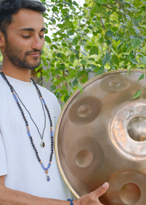 MAHADEV & the Third eye Mala | Tanzanite, Smoky Quartz & Rudraksha Mala