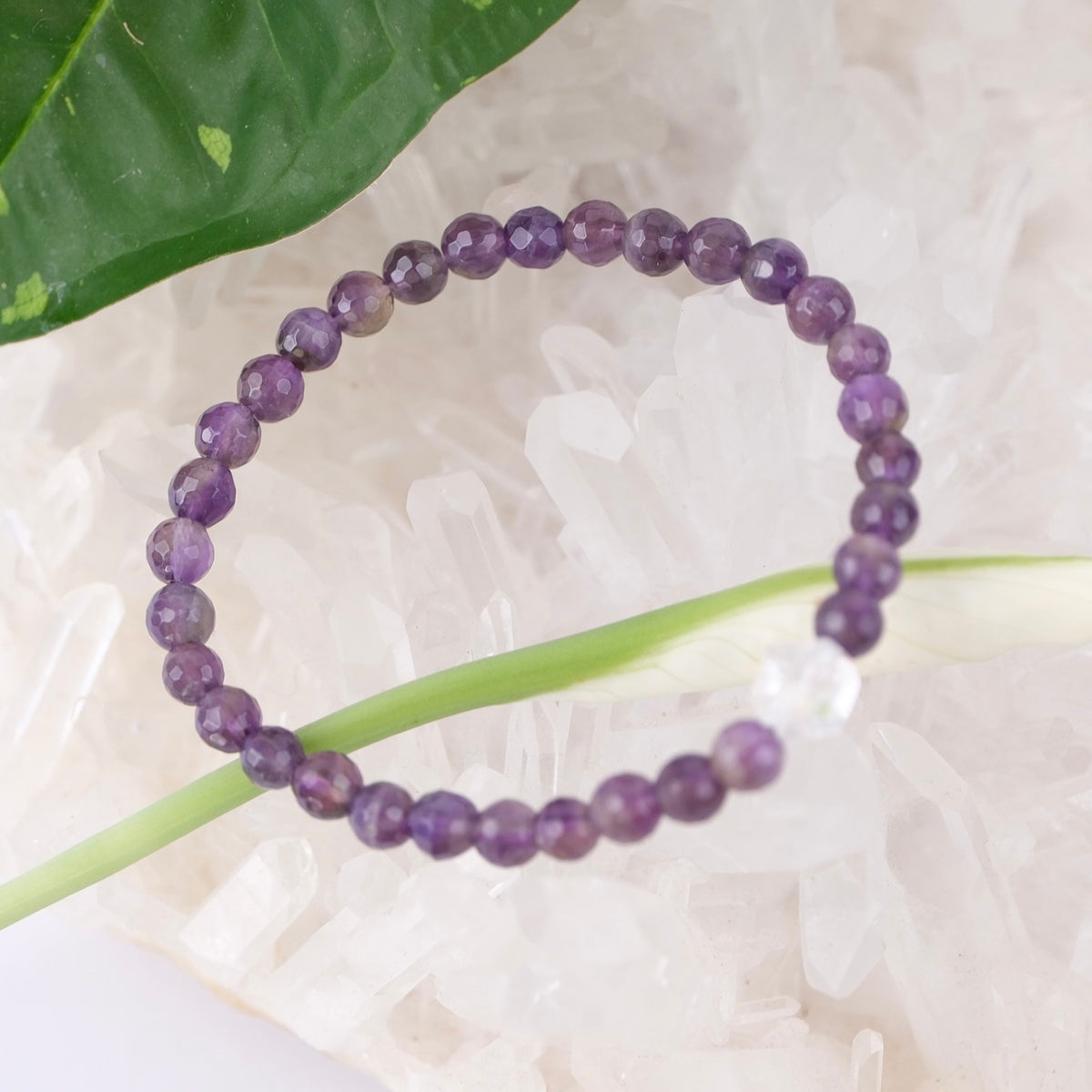 'Violet light of Spirituality' AURA | Faceted Amethyst, Herkimer Quartz