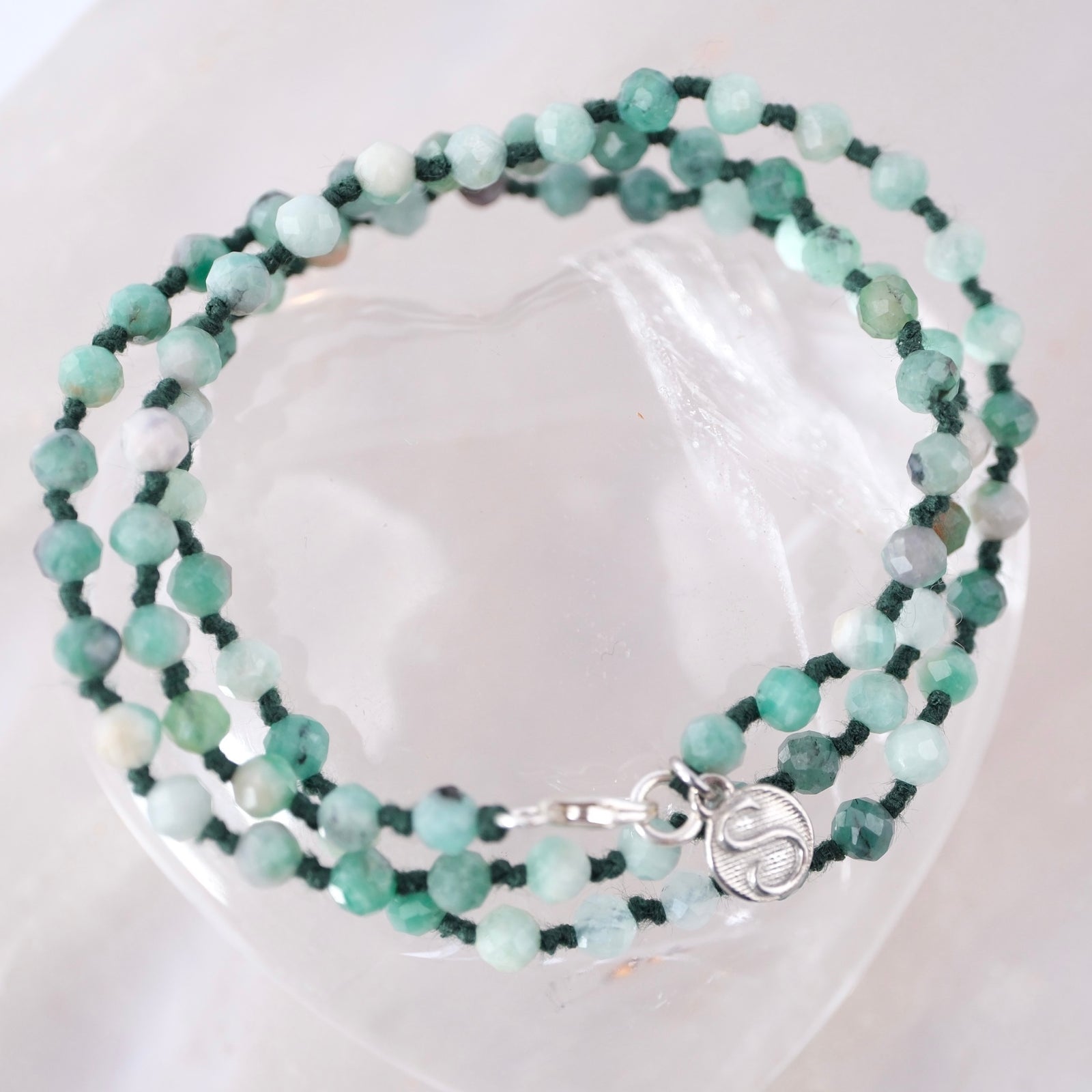Beloved | Emerald wrap bracelet