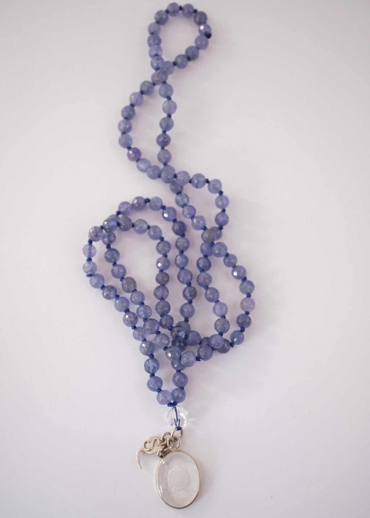 KASHI Awakened Mala | Tanzanite &amp; Himalayan Quartz | Shiva Consciousness