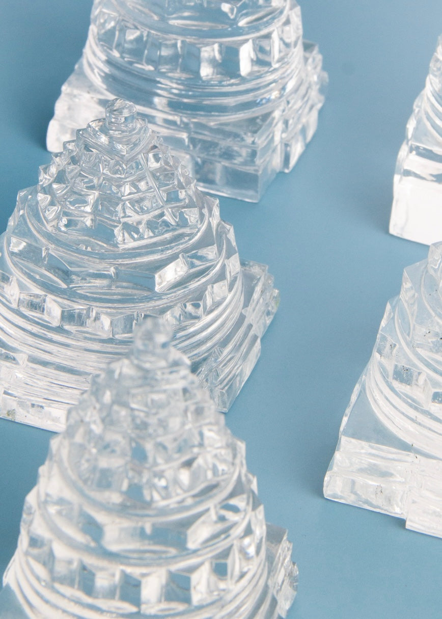 SRI YANTRA | Magnificent Himalayan Clear Quartz. Hand Carved