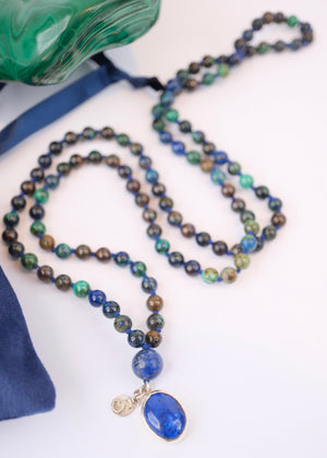 ROHANA Healing to Wholeness | Chrysocolla, Lapis Lazuli Mala