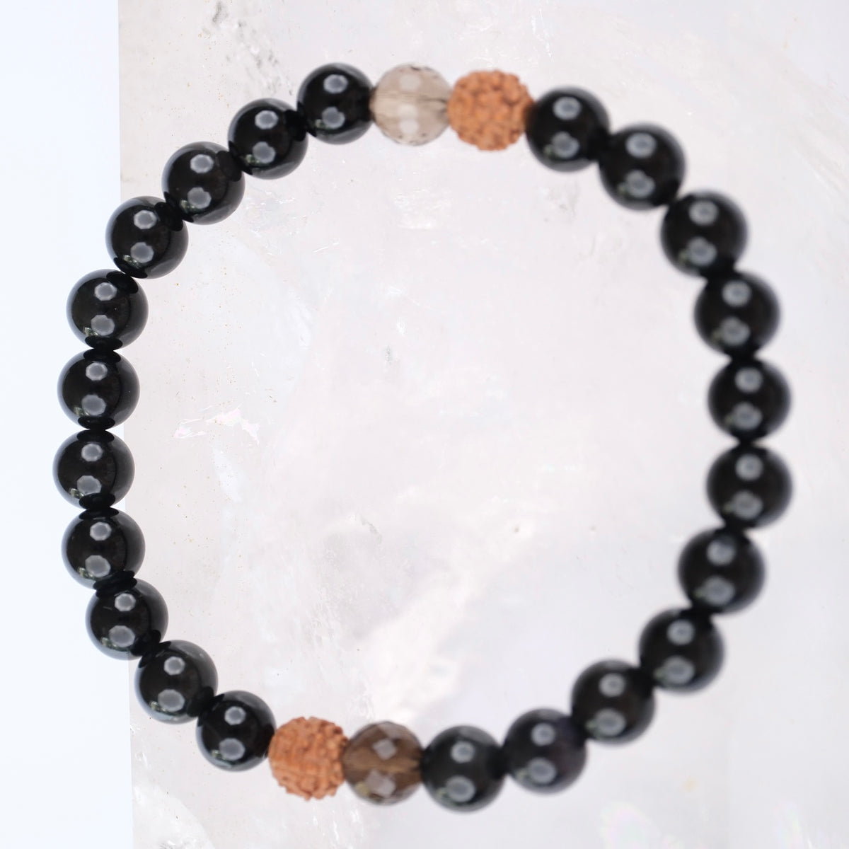 INNER AWAKENING |, Obsidian, Smoky Quartz, Rudraksha