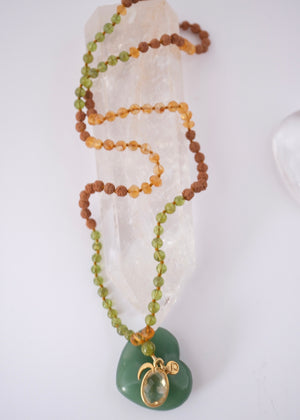 CELESTIAL ABUNDANCE Through Love | Peridot, Citrine, Rudraksha