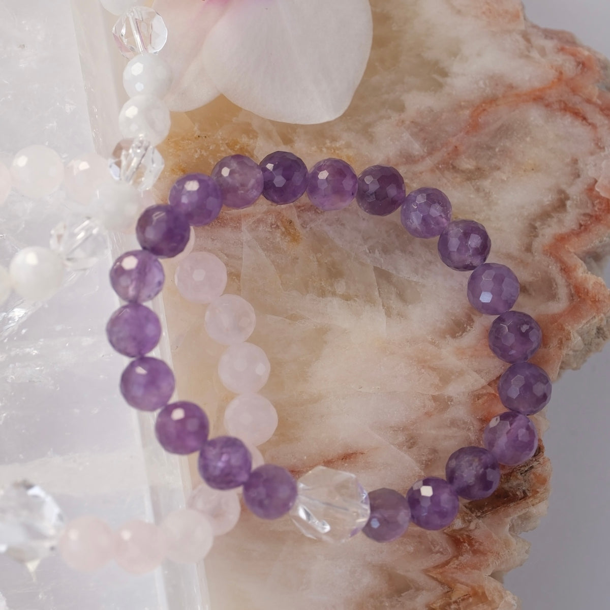 AURA of Spirituality | Faceted Amethyst, Herkimer