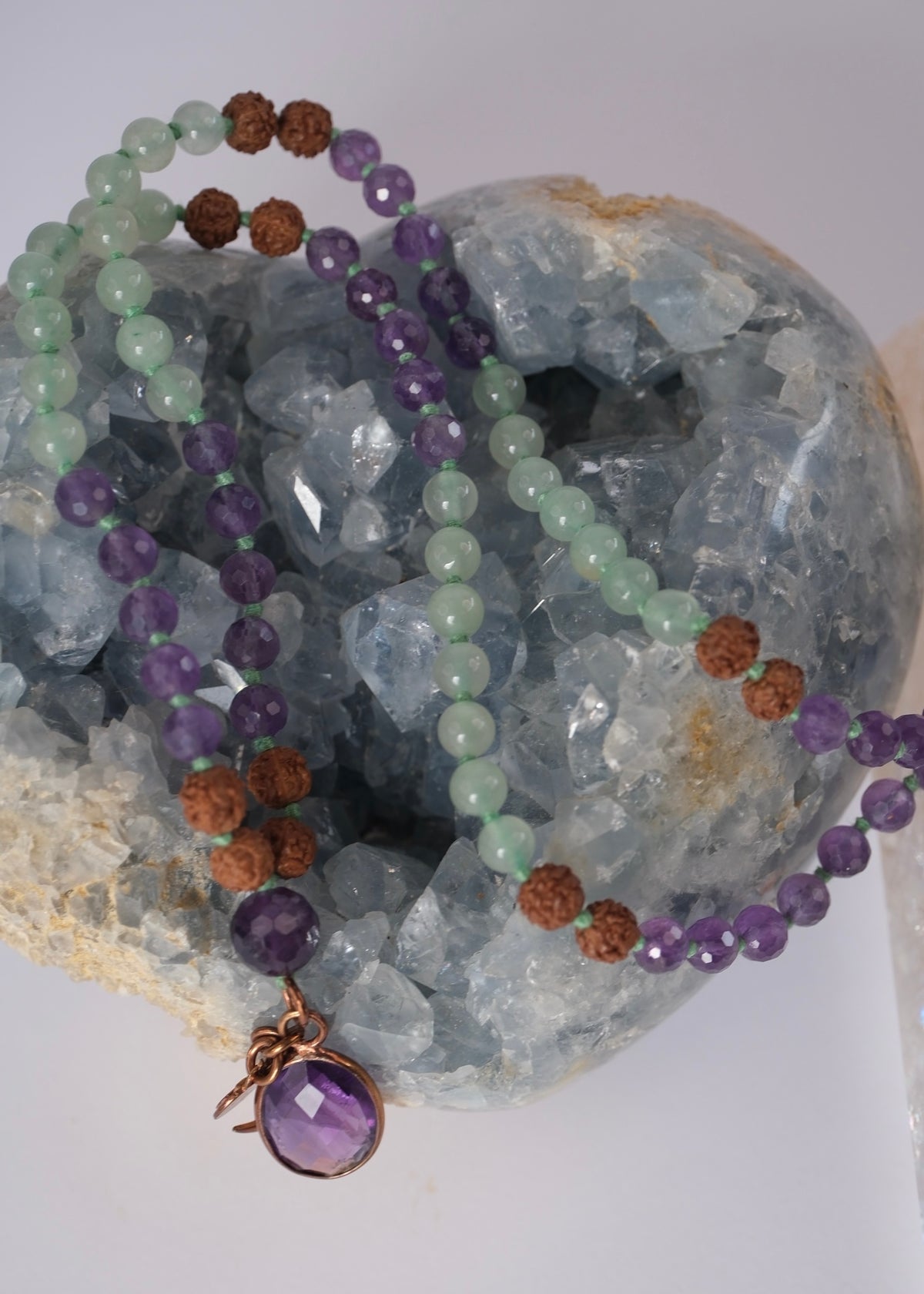 ANAHATA Spiritual Heart | Aventurine, Amethyst, Rudraksha Mala