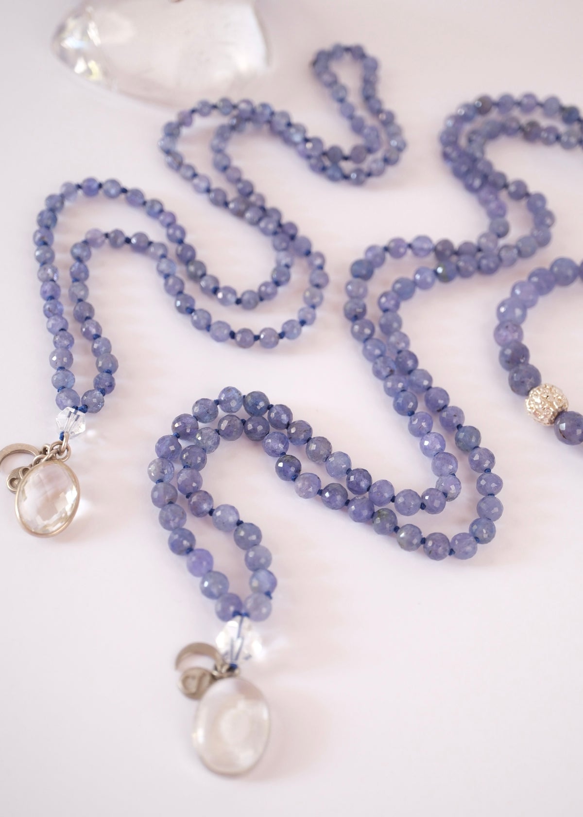KASHI Awakened Mala | Tanzanite & Himalayan Quartz | Shiva Consciousness