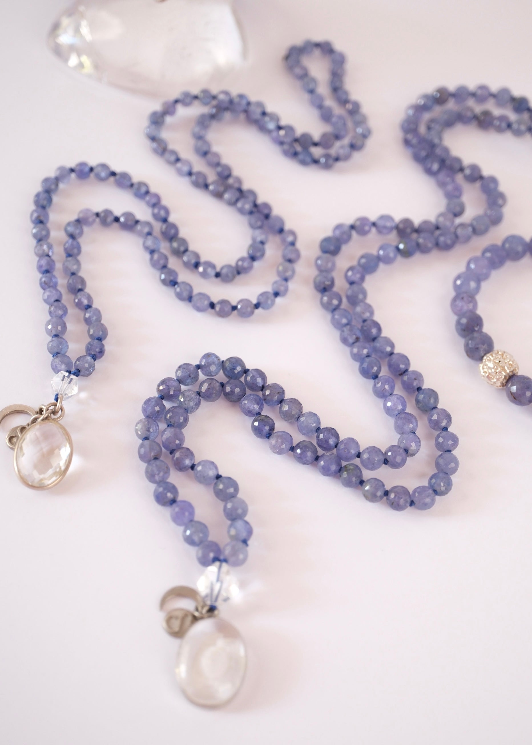 KASHI Awakened Mala | Tanzanite & Himalayan Quartz | Shiva Consciousness