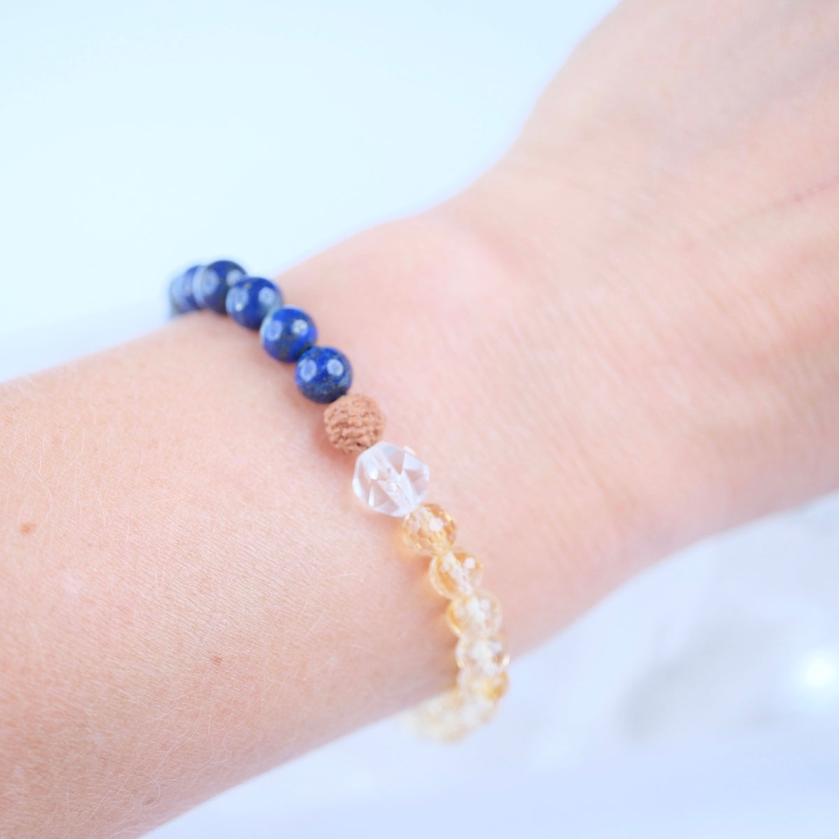 NILKANTH MAHADEV | Citrine, Lapis Lazuli bracelet