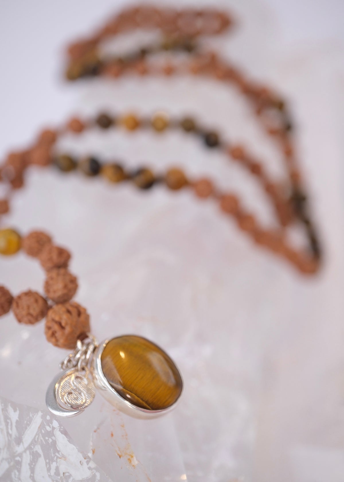 KETU Mala | Tigers Eye & Rudraksha