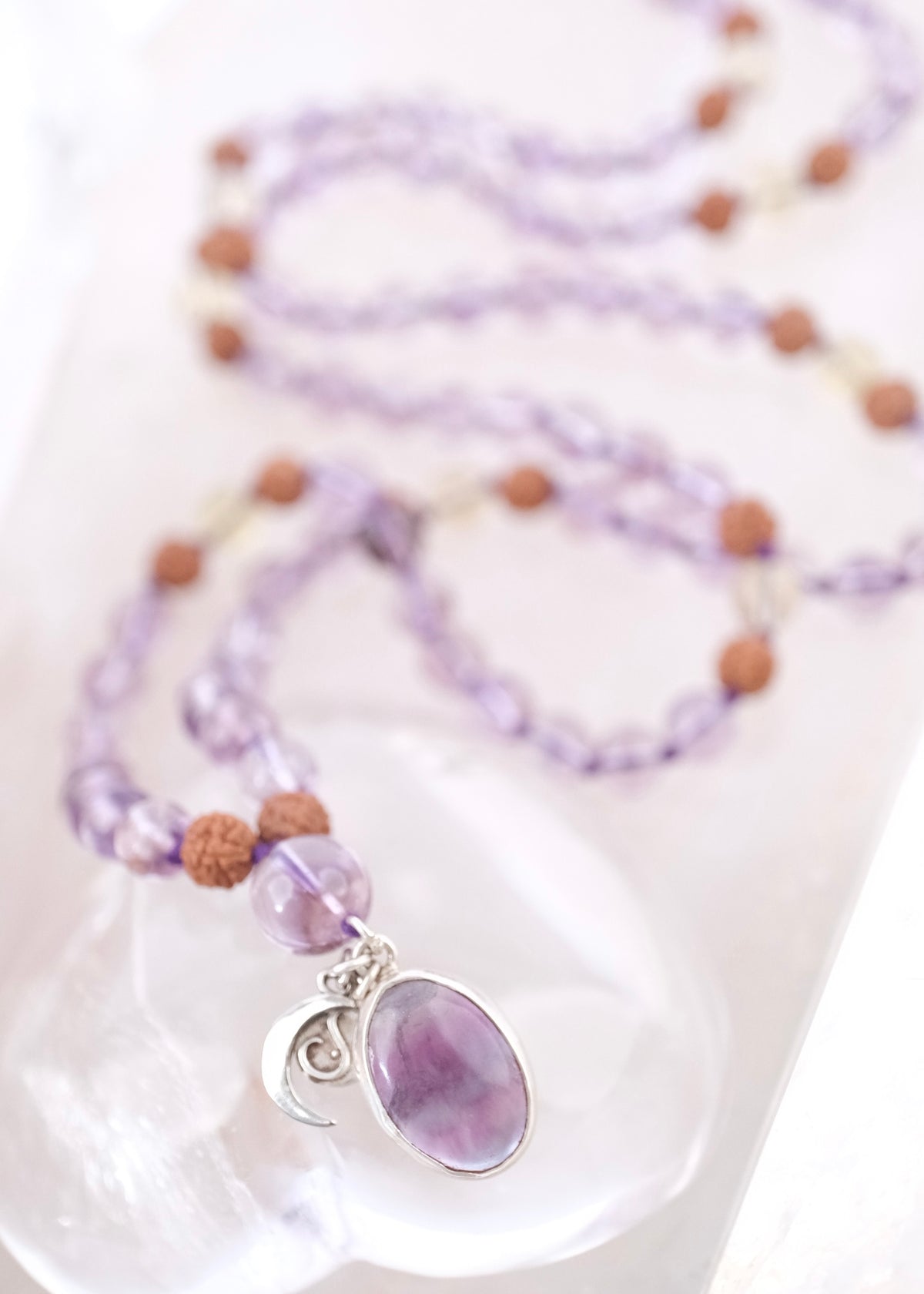 PURE LIGHT ENERGY | Ametrine &amp; Fluorite Mala
