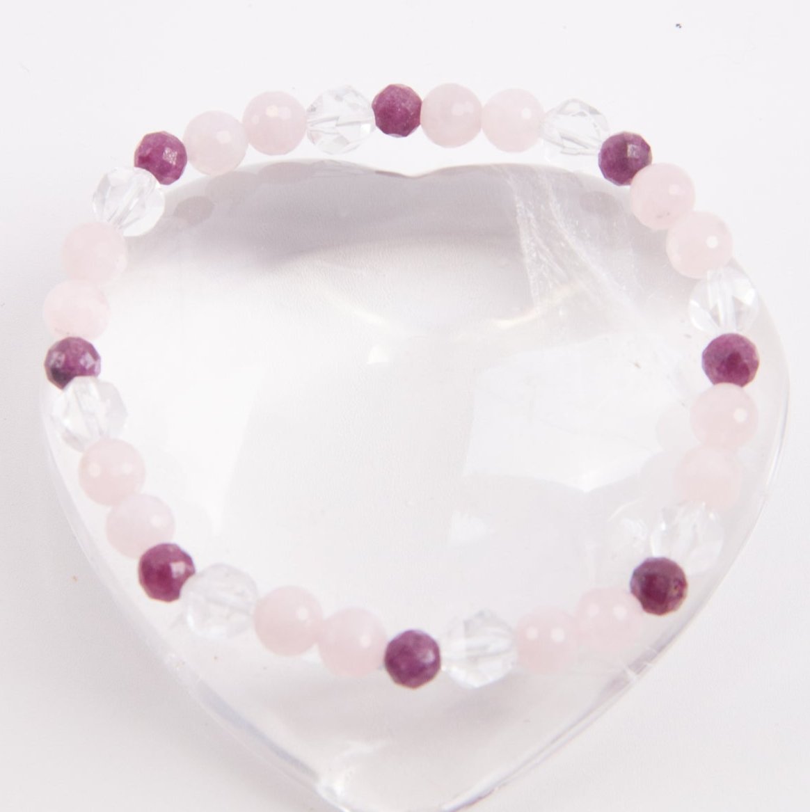 APHRODITE Love &amp; Beauty Bracelet | Ruby, Rose Quartz, Herkimer