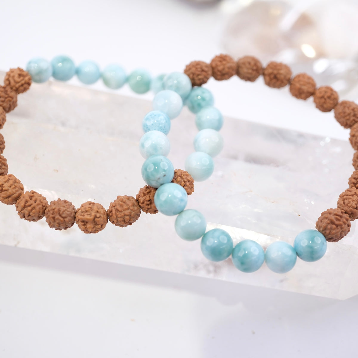 Himalayan Shiva LOKA | Larimar &amp; Rudraksha