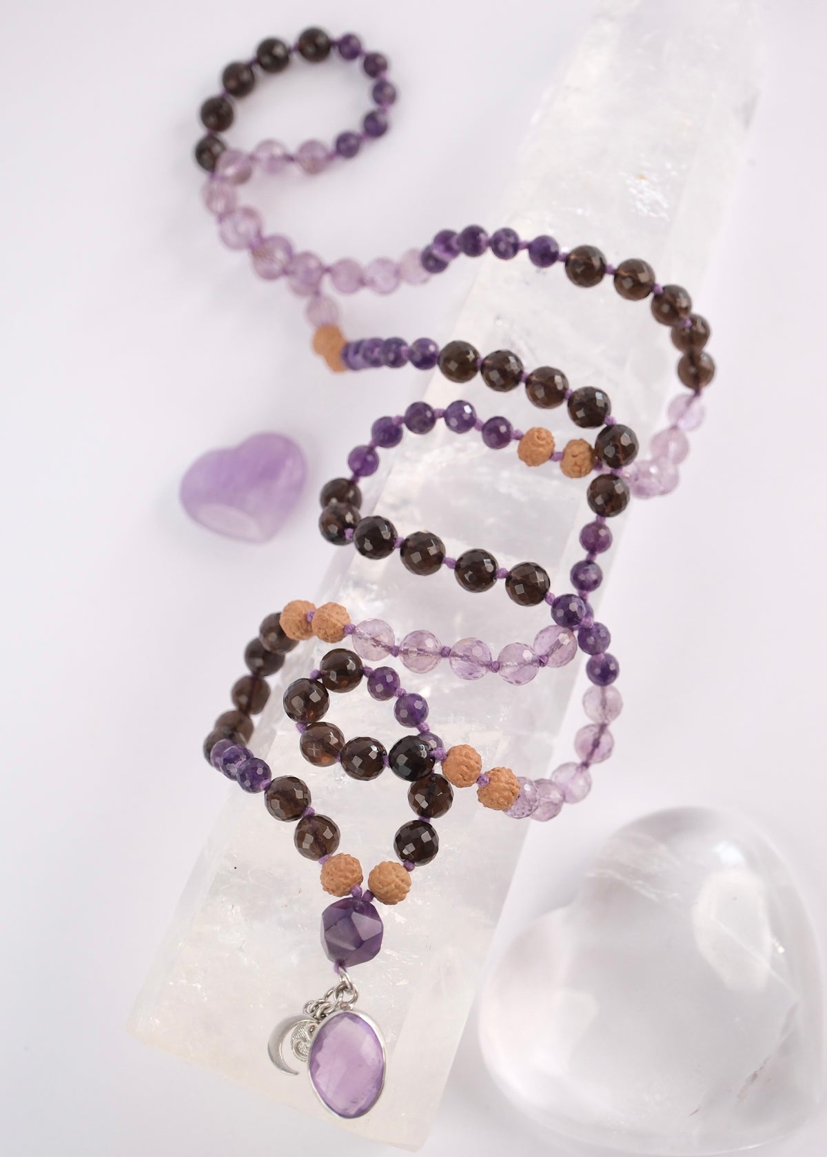 Purple and black Mala Beads