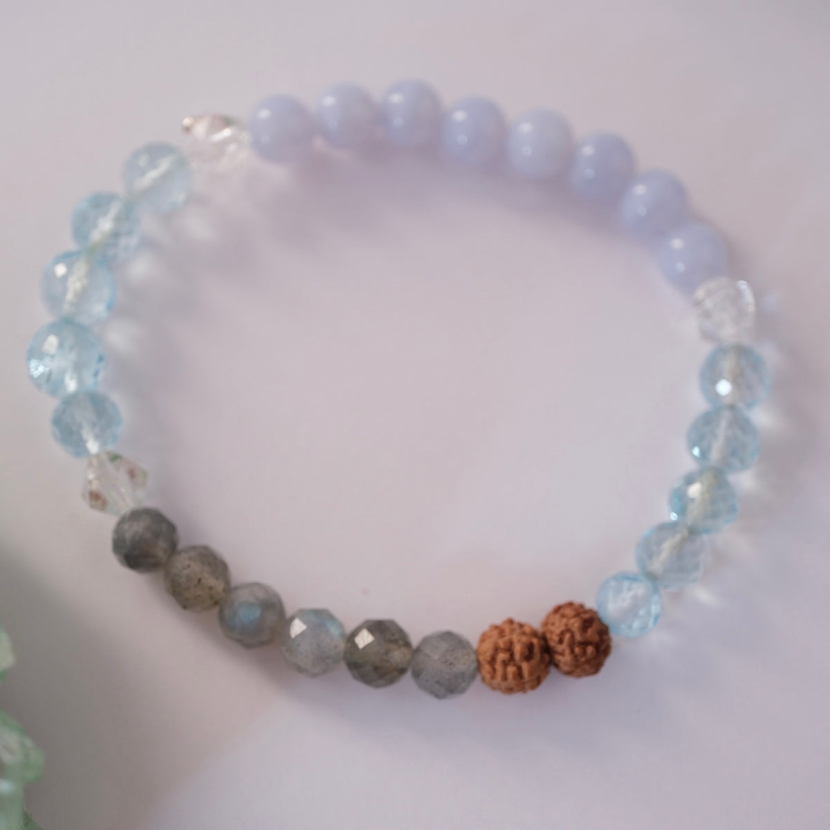 Vishuddhi Throat Chakra Bracelet | Topaz, Blue Lace, Labradorite