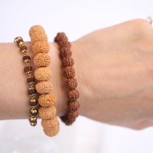 TEMPLE Collection: Riddhi Siddhi GANAPATI | Finest Indonesian 8 Mukhi Rudraksha Bracelet