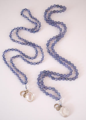 KASHI Awakened Mala | Tanzanite & Himalayan Quartz | Shiva Consciousness
