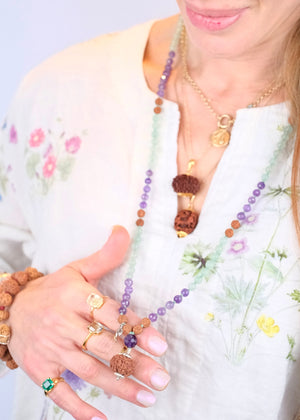 ANAHATA Spiritual Heart | Aventurine, Amethyst, Rudraksha Mala