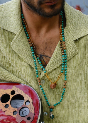 TRANSFORMATION Mala | Malachite, Green Onyx & Rudraksha