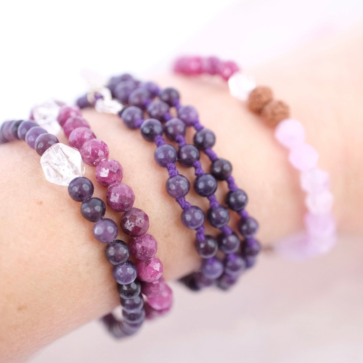 INNER LOTUS | Lepidolite wrap bracelet
