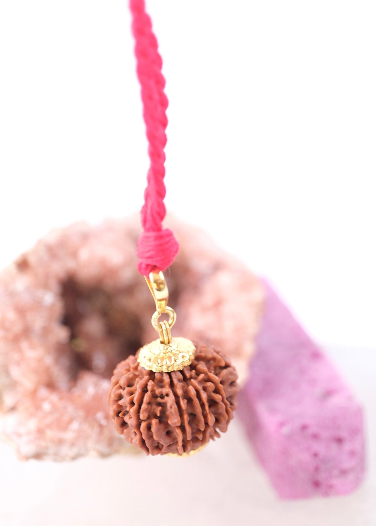 10 Mukhi 18k Gold Collectors Nepal Rudraksha Pendant | VISHNU Abundance & Victory