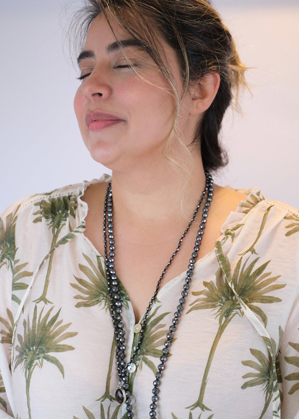 BHISHMA Knowledge Mala | Hematite & Smoky Quartz