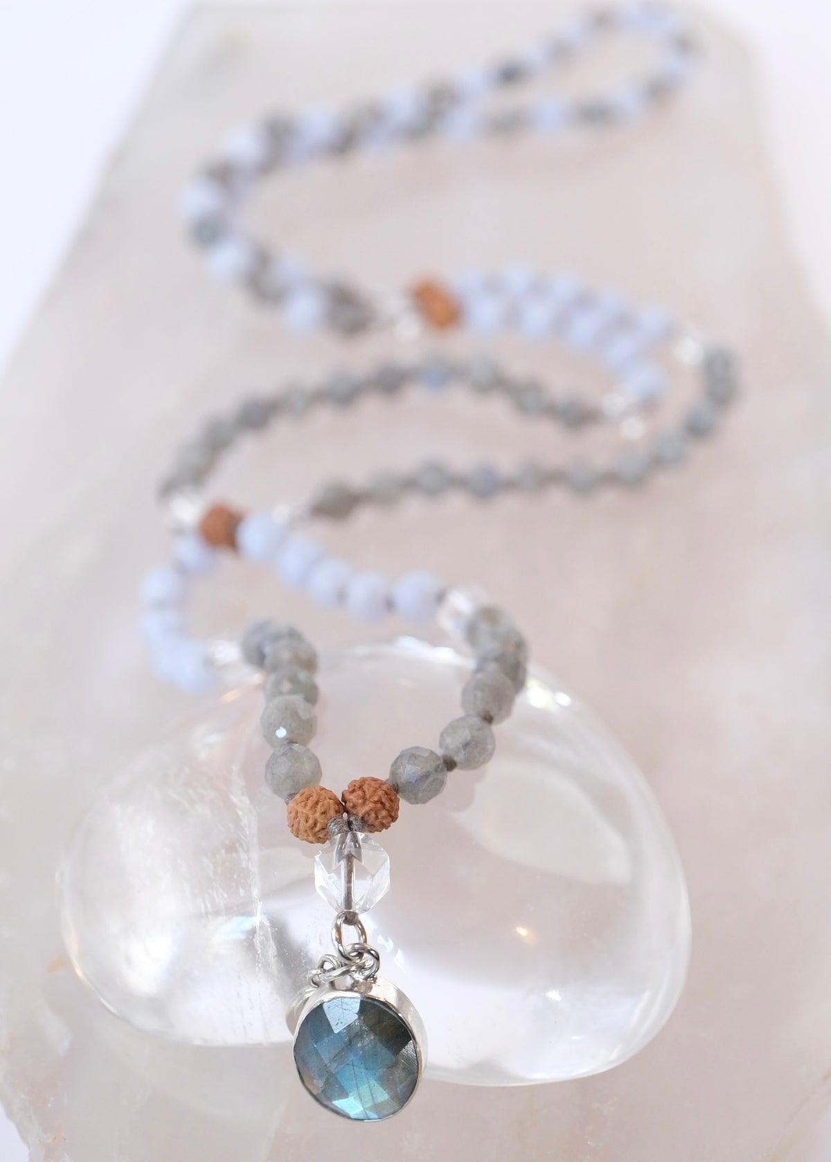 SOUL EXPRESSION Mala | Labradorite, Blue Lace Agate