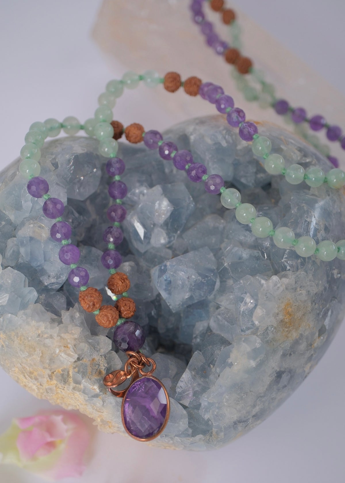 ANAHATA Spiritual Heart | Aventurine, Amethyst, Rudraksha Mala