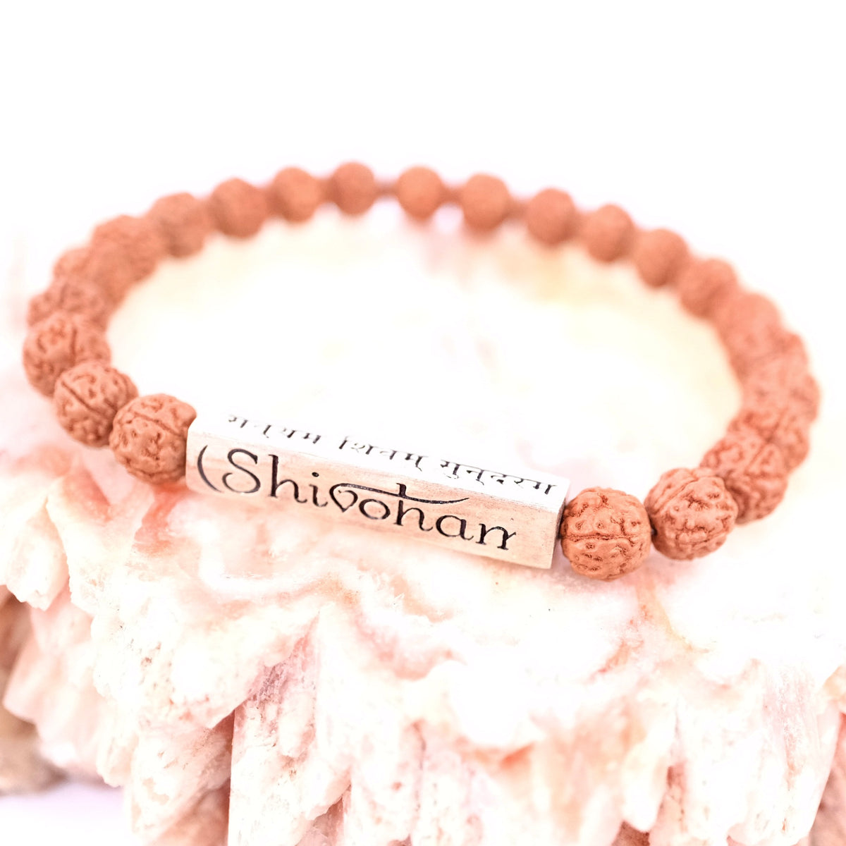 SHIVAM Rudraksha Bracelet with Mantra Bar