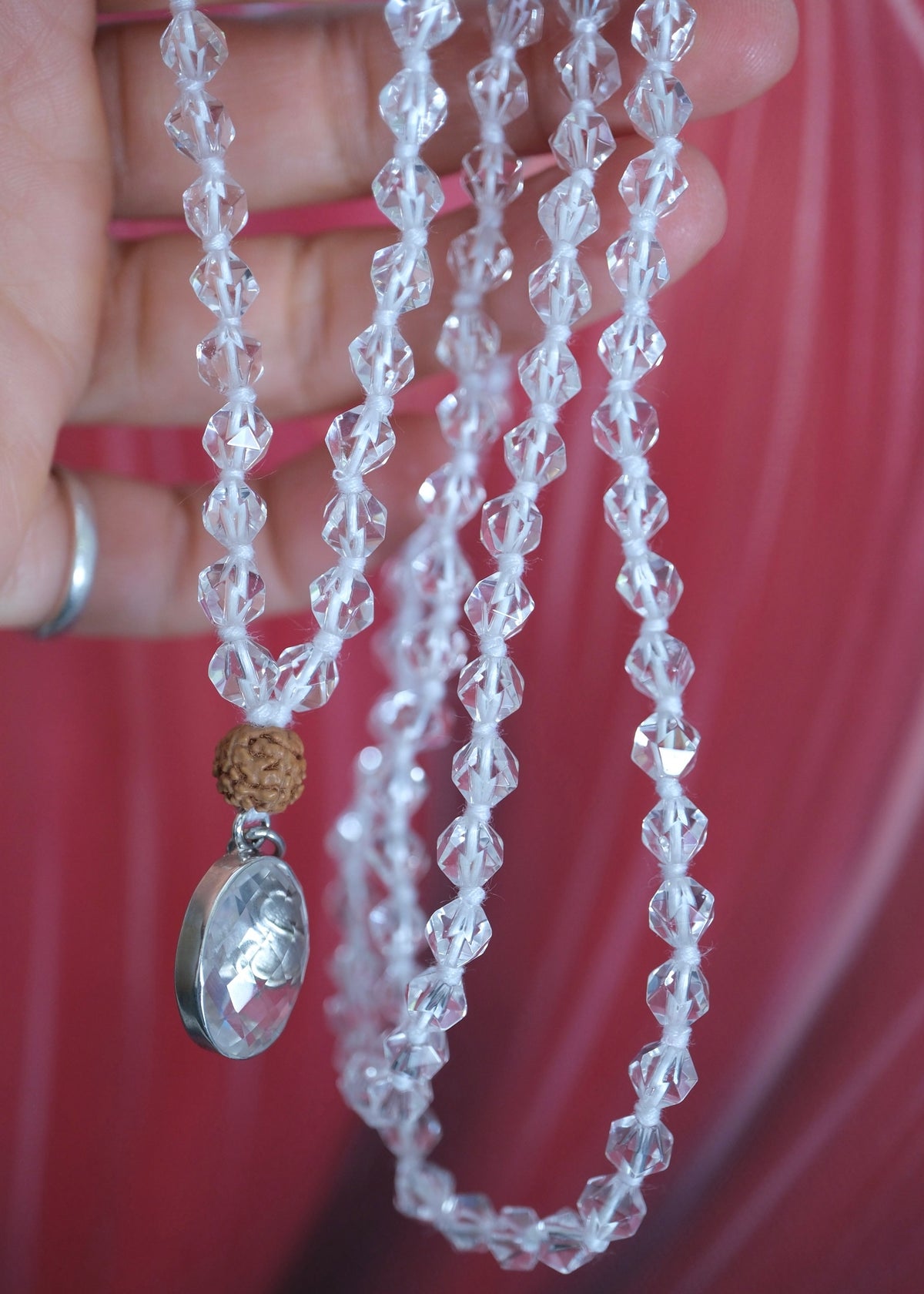 WHITE LIGHT MALA | Herkimer, Himalayan Quartz
