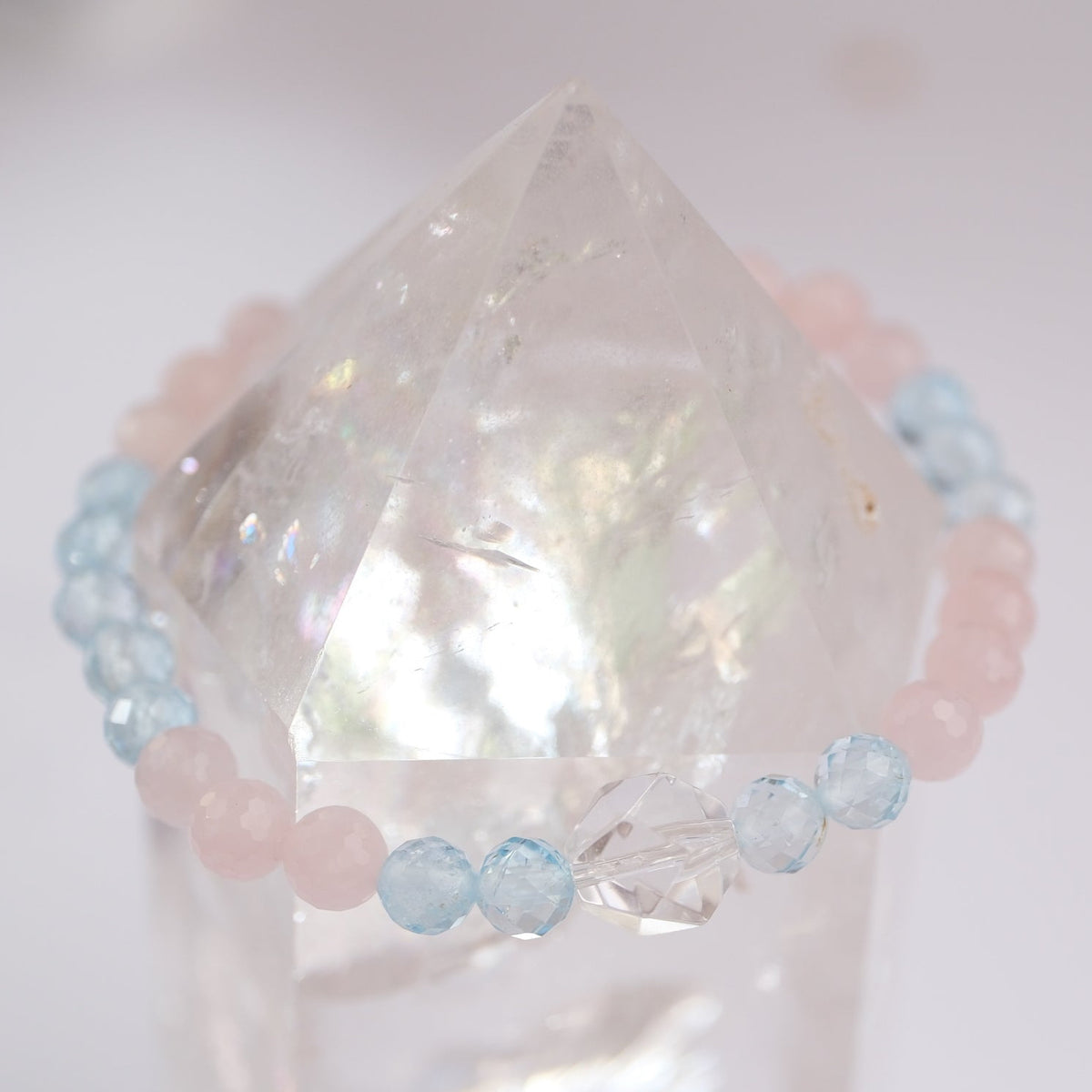 BLISS | Topaz , Rose Quartz &amp; Herkimer Bracelet