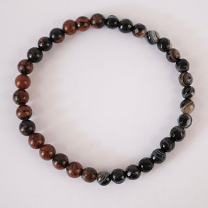 PURPOSE Mens Mala Bracelet | Mahogany Obsidian & Onyx