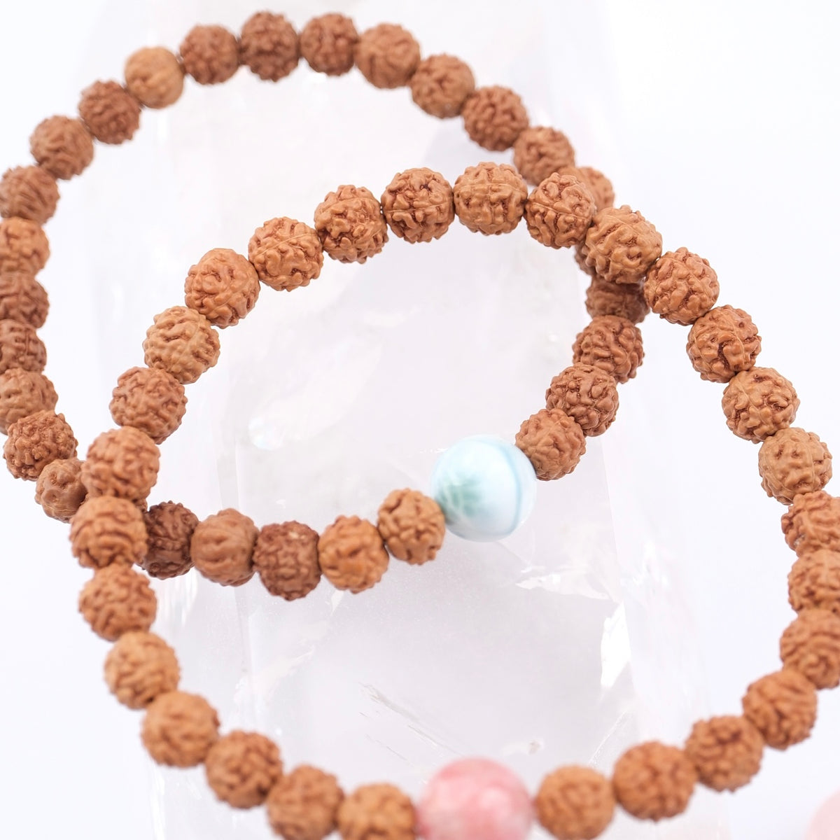 Himalaya LOKA | Rudraksha with Larimar Guru bead