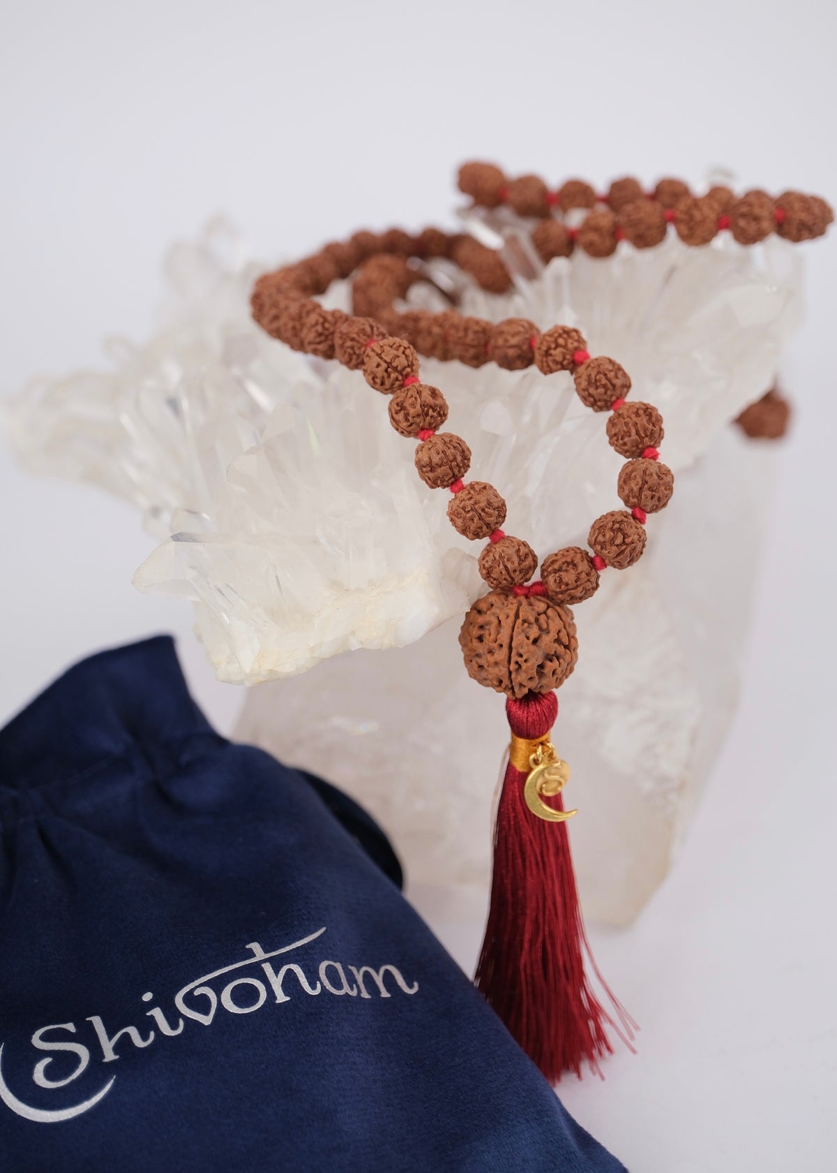 TEMPLE Collection: MAHADEV | NEPAL 5 Mukhi Guru bead, large 10mm premium Rudraksha Mala
