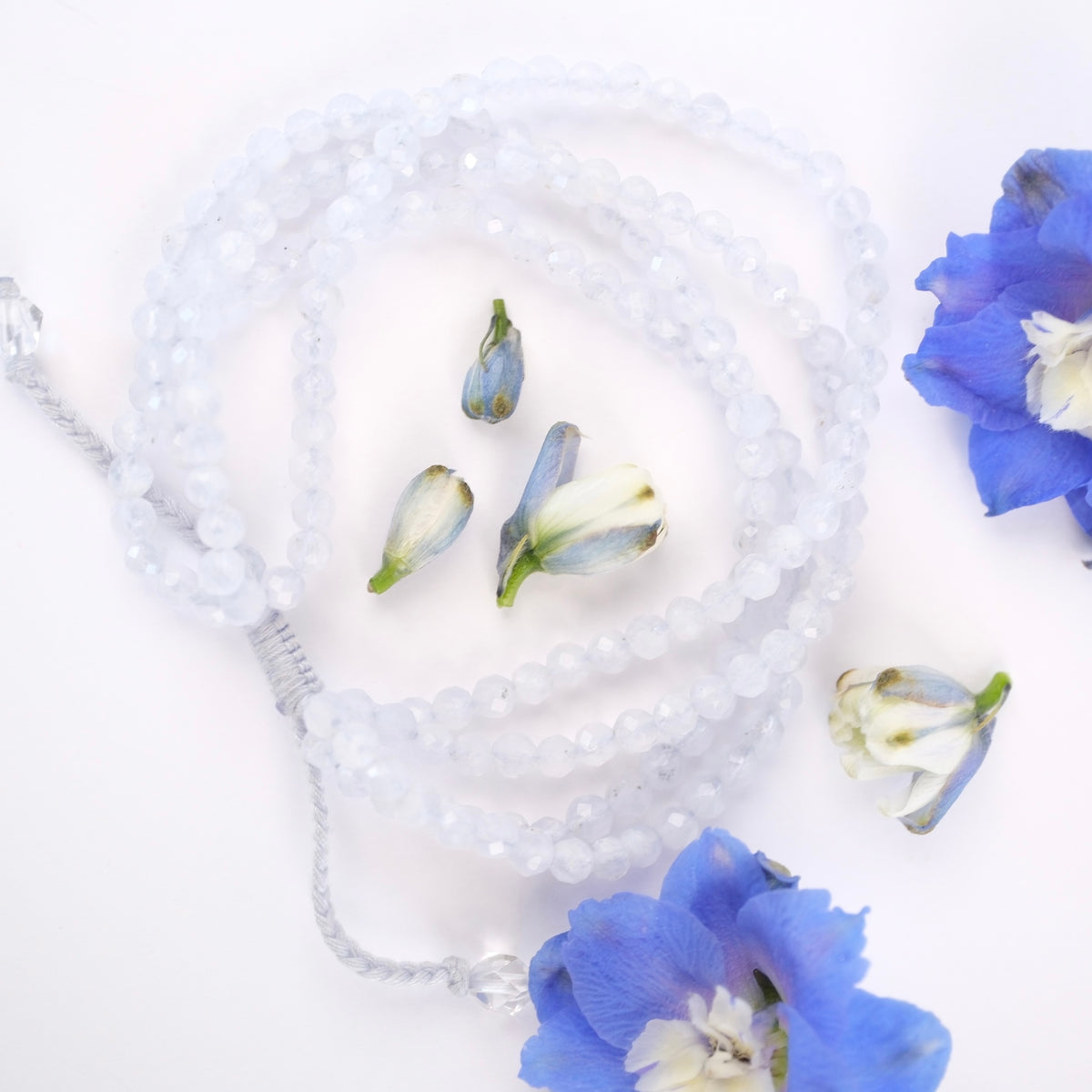 NANDINI Bracelet | faceted Aquamarine stack