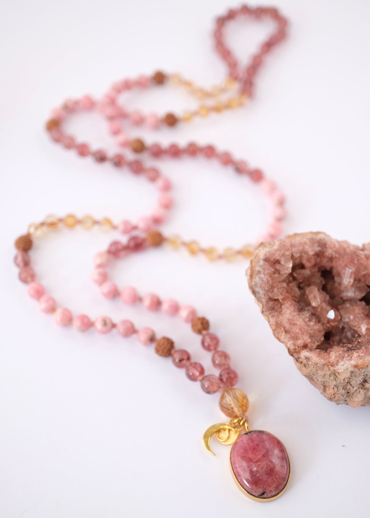 HEALING THE HEART | THROUGH LOVE | Rhodonite, Rhodochrosite, Strawberry Quartz, Citrine