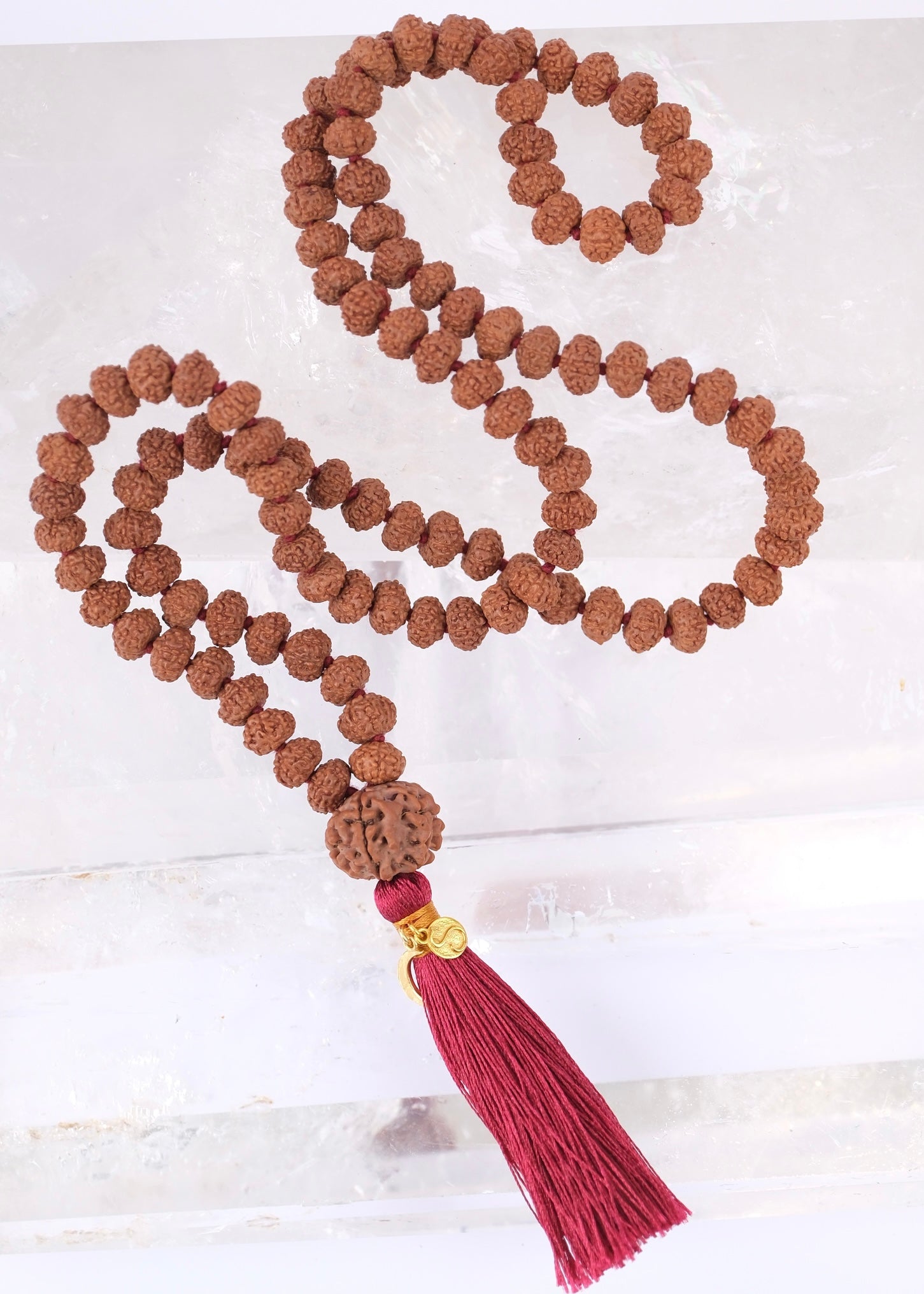 Rudraksha Mala with Nepal Ganesh Rudraksha 8 Mukhi | Authentic Rudraksha Mala from Shivoham Australia