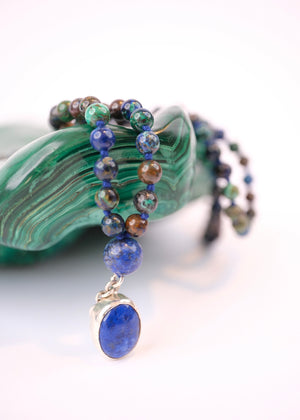 ROHANA Healing to Wholeness | Chrysocolla, Lapis Lazuli Mala